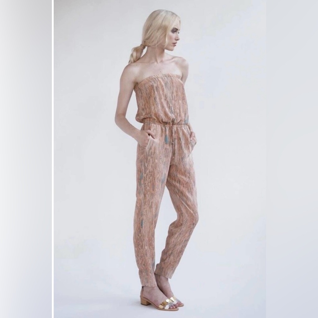 Otte Ny Snakeskin Silk Jumpsuit P